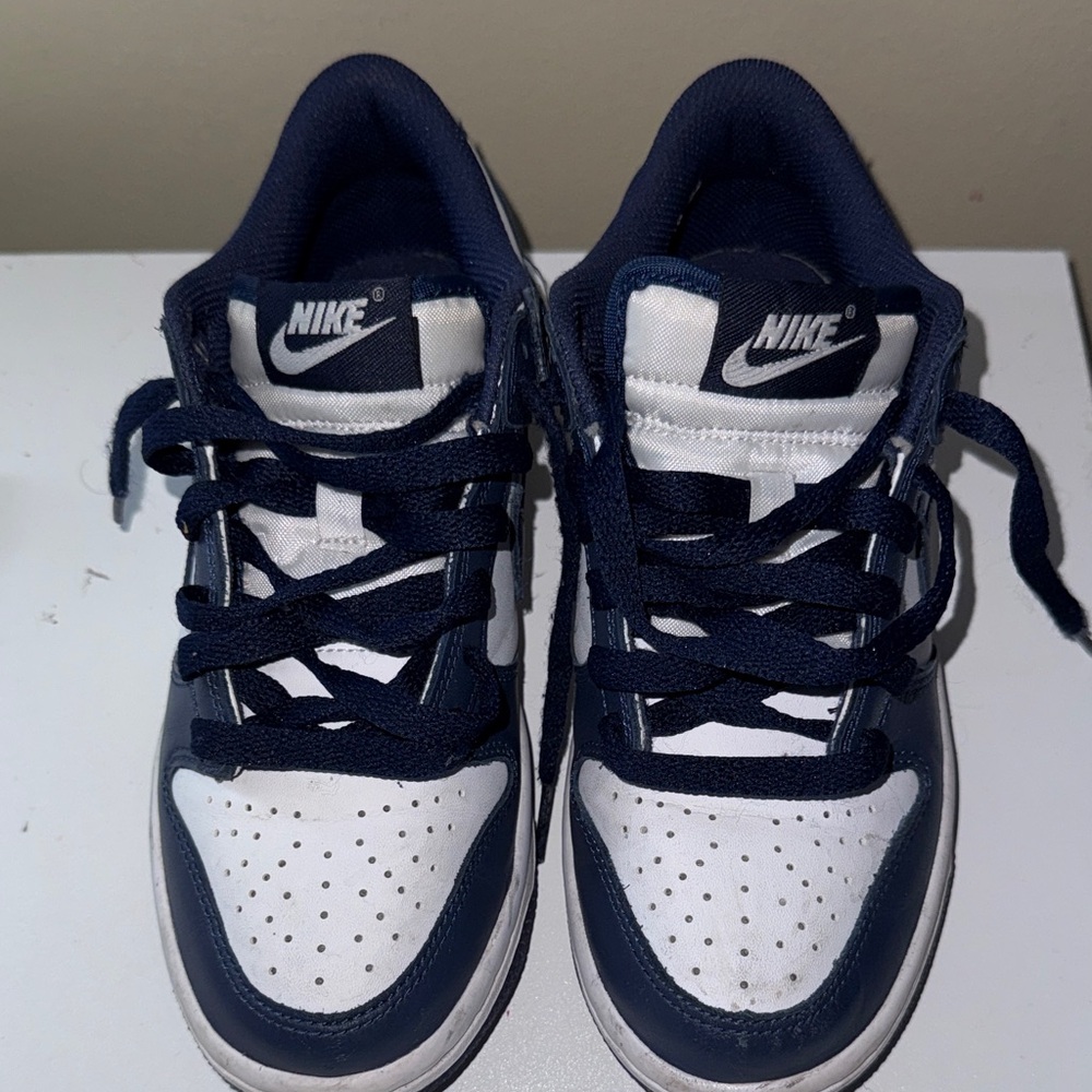 Nike Dunks Navy and White low kids Sneakers